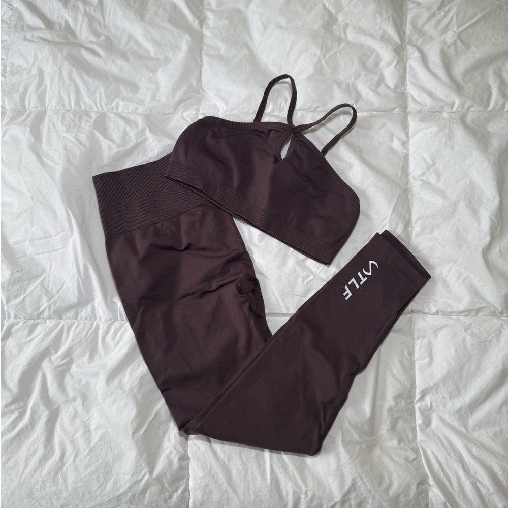 TLF Dark Purple Sports Bra and Leggings Set